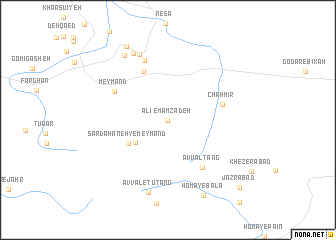 map of Emāmzādeh ‘Alī